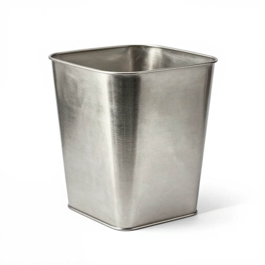 Geometric laundry basket isolated on a white background