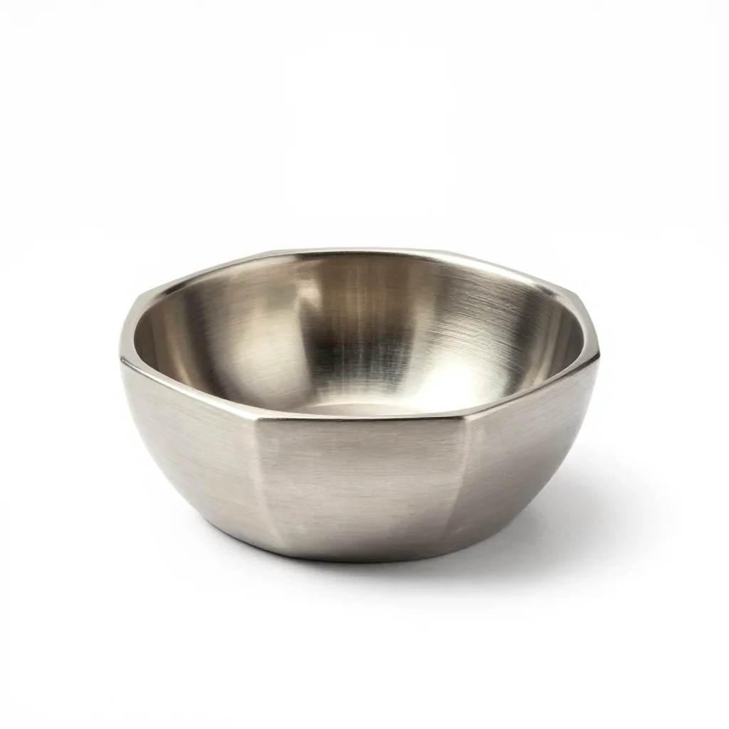 Geometric pet bowl isolated on a white background