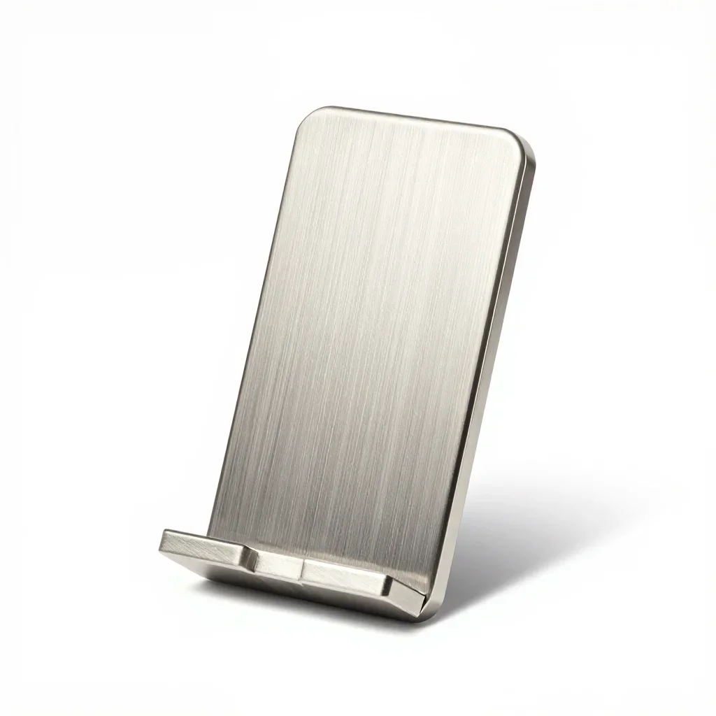 Geometric phone stand isolated on a white background