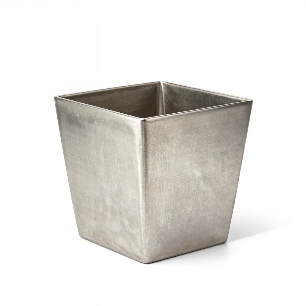 Geometric plant pot isolated on a white background