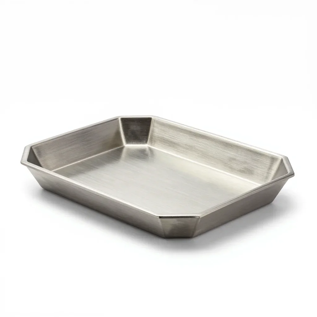 Geometric serving tray isolated on a white background