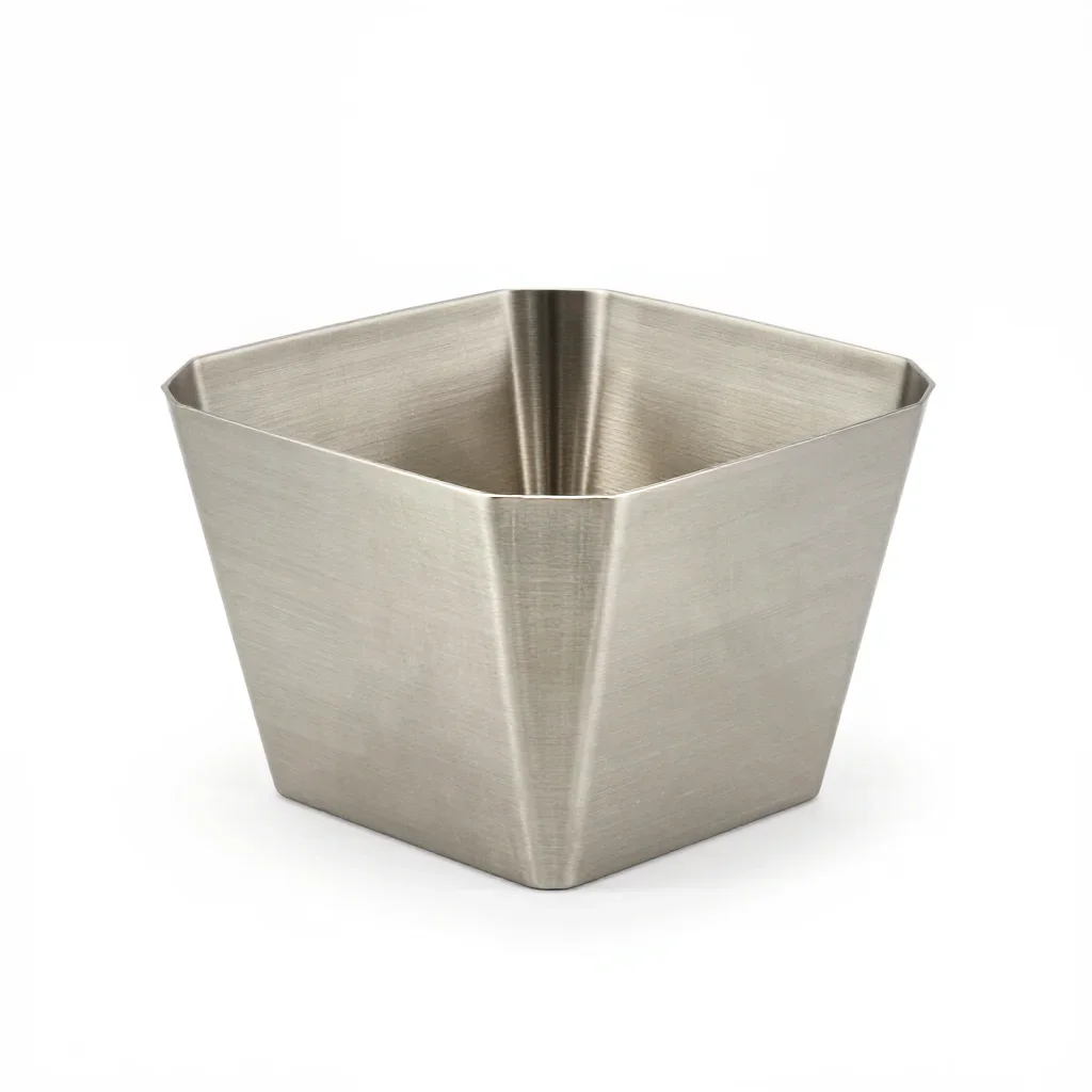 Geometric shower caddy isolated on a white background