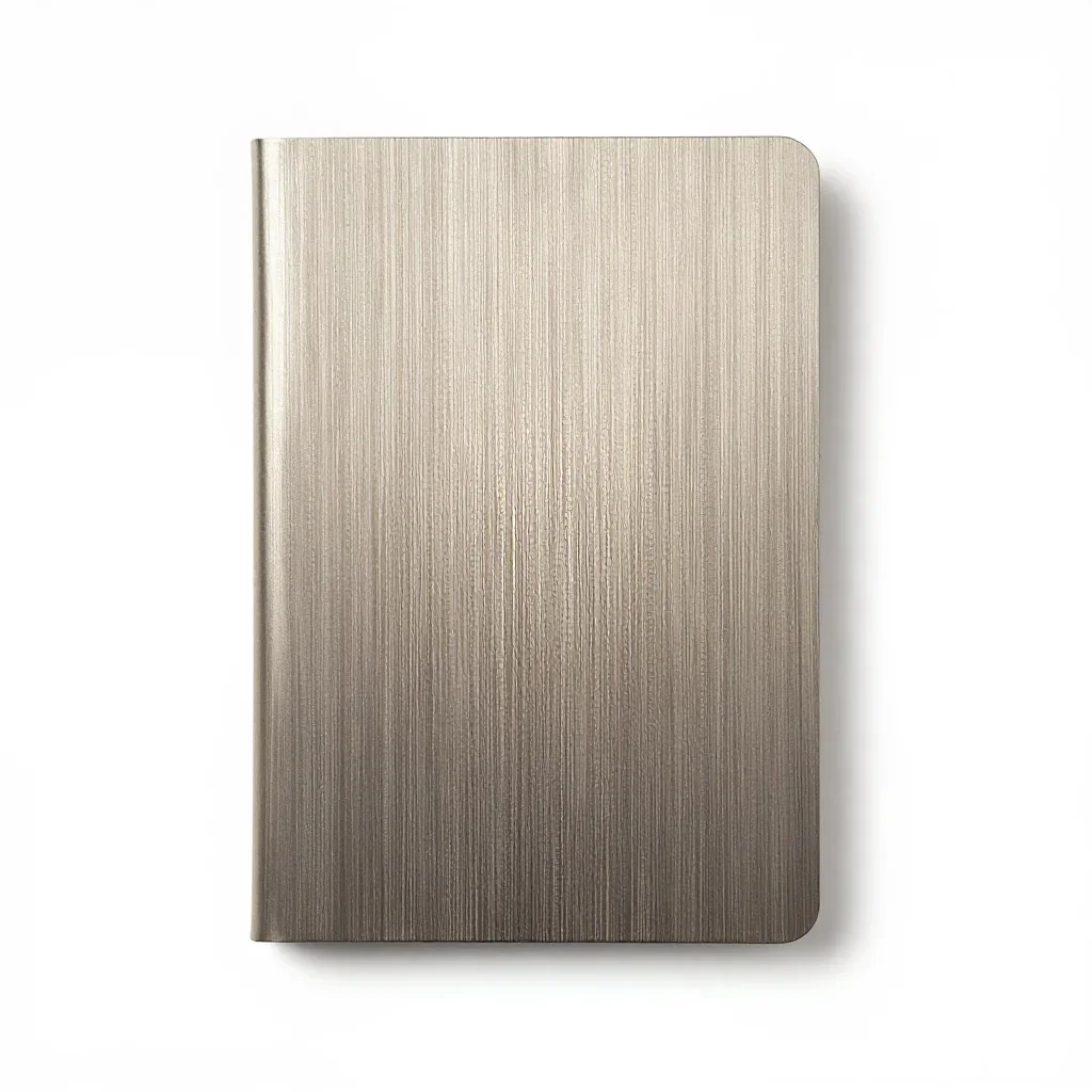 Natural wood notebook cover isolated on a white background