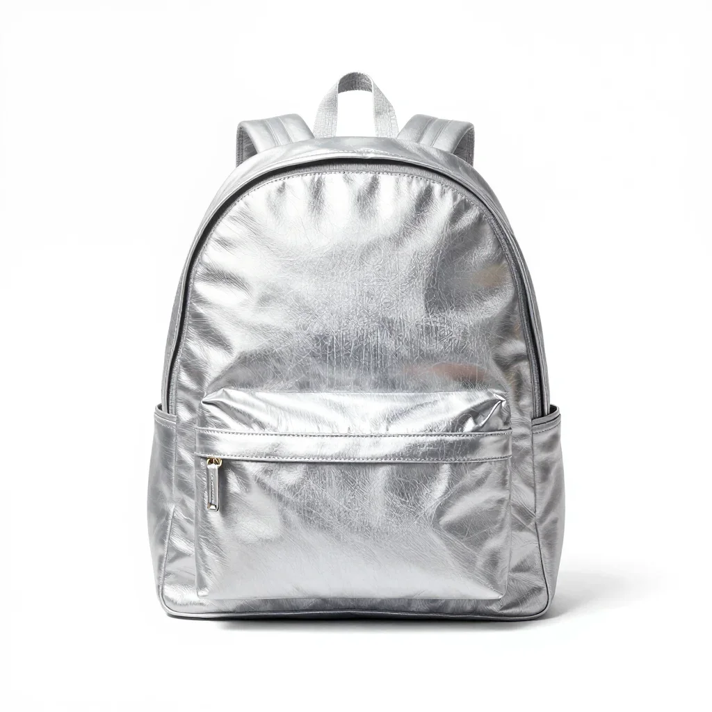 Pastel backpack isolated on a white background