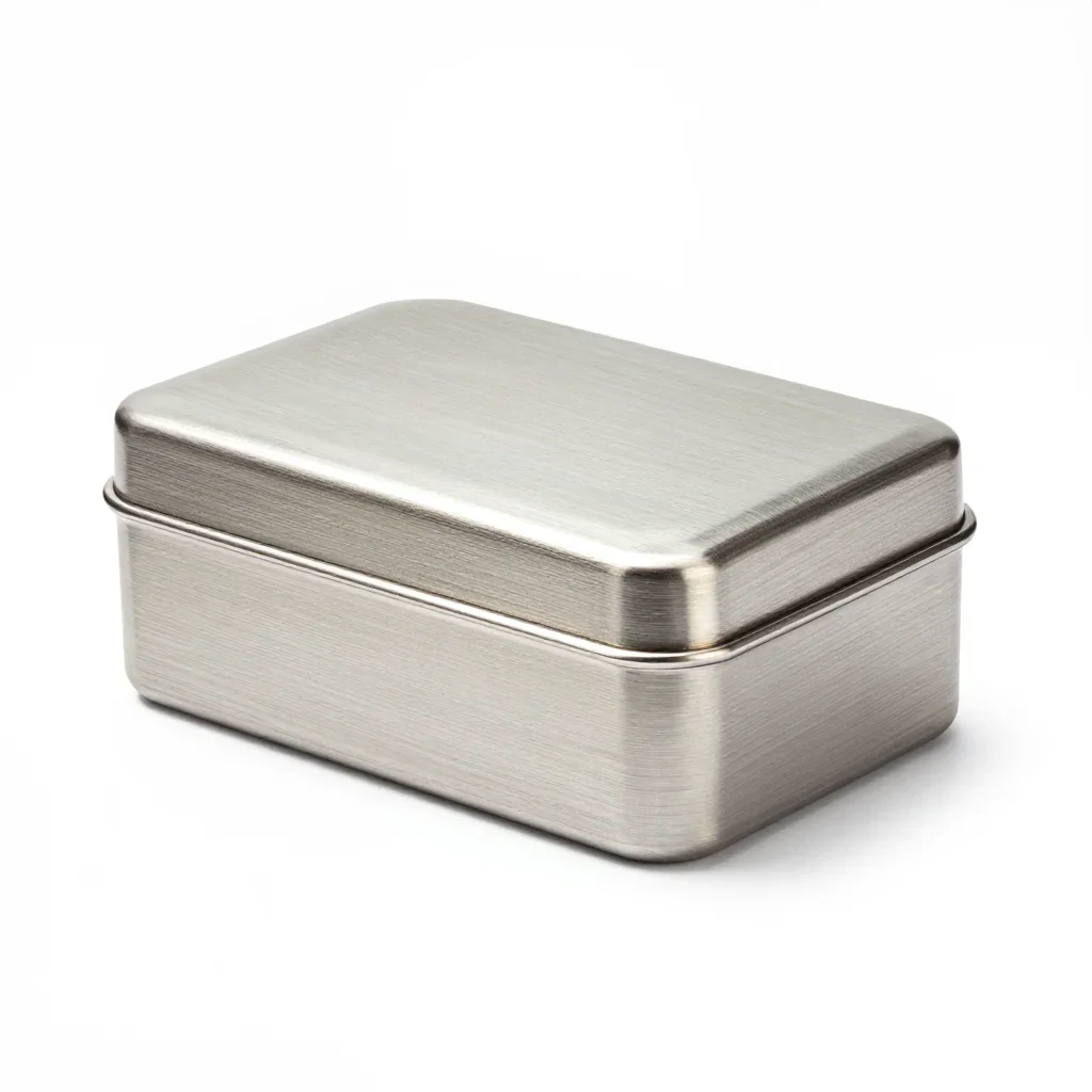 Pastel lunch box isolated on a white background