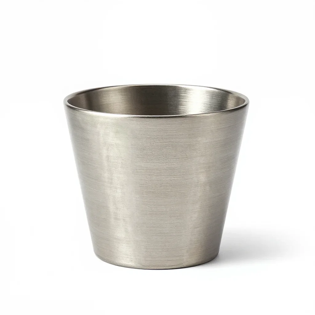 Pastel plant pot isolated on a white background