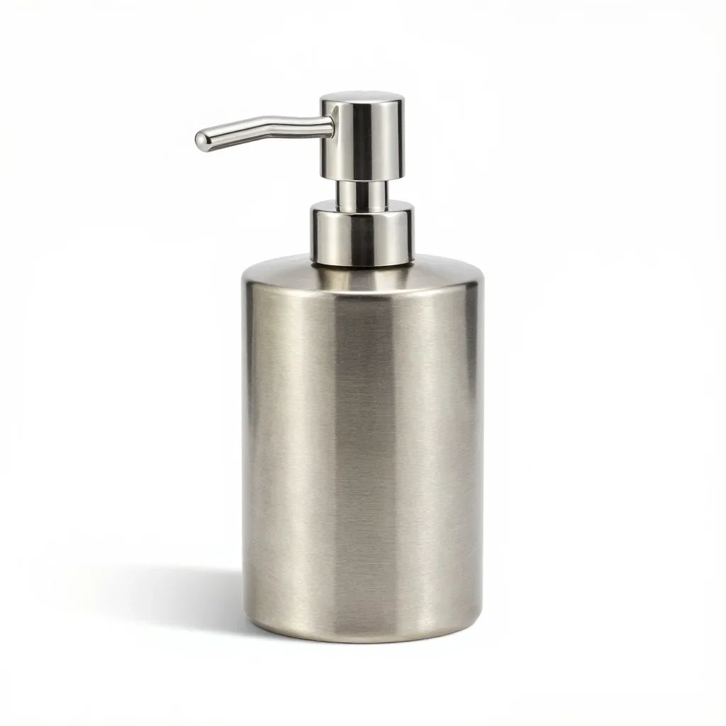 Pastel soap dispenser isolated on a white background