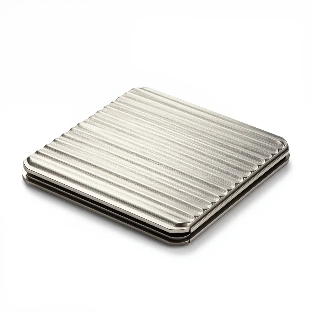 Ribbed coaster set isolated on a white background