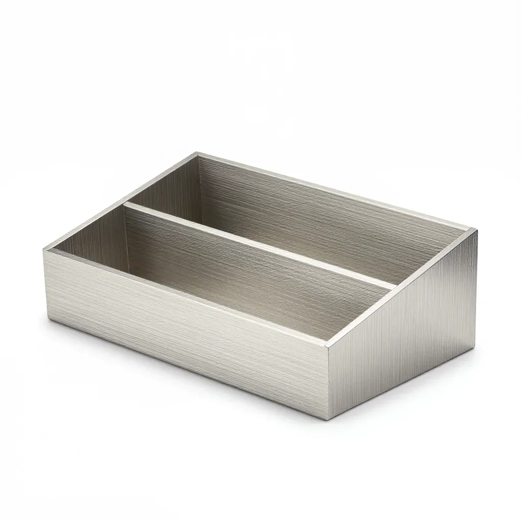 Ribbed desk organiser isolated on a white background