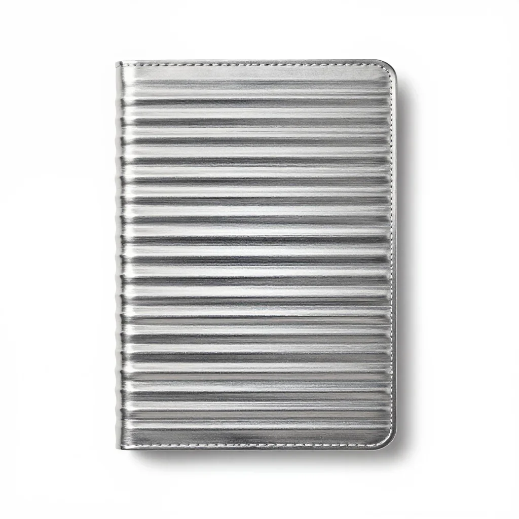 Ribbed notebook cover isolated on a white background