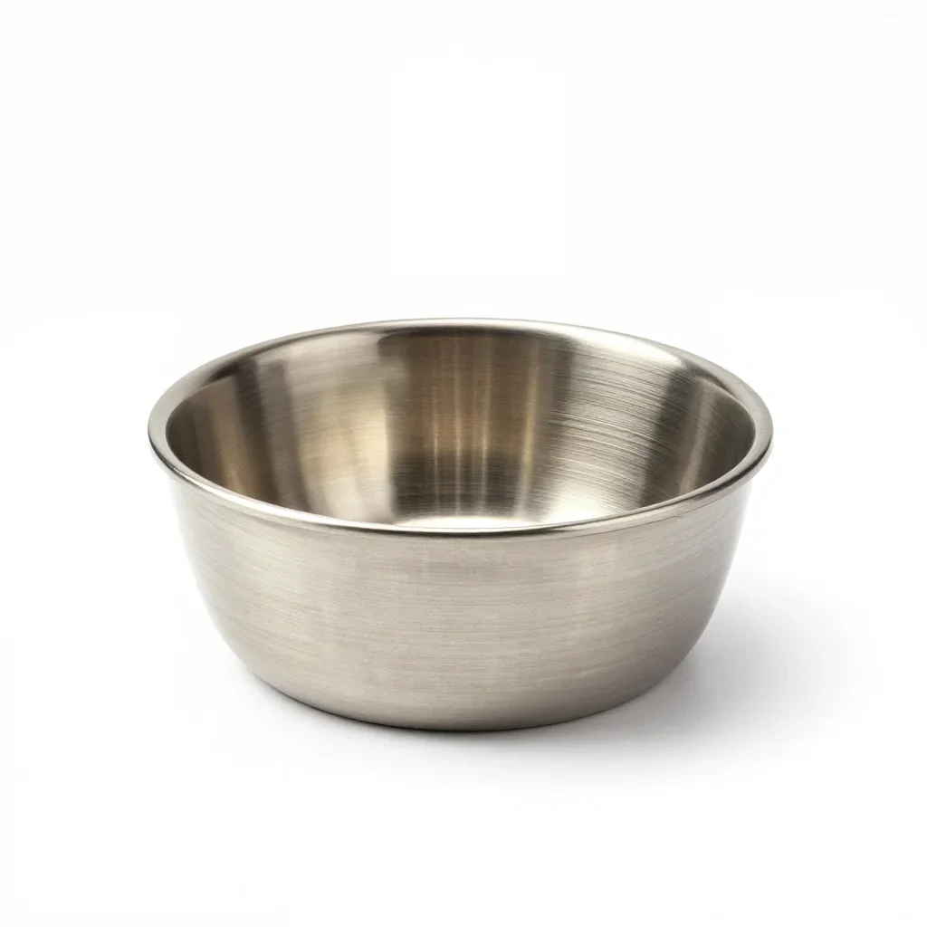 Ribbed pet bowl isolated on a white background
