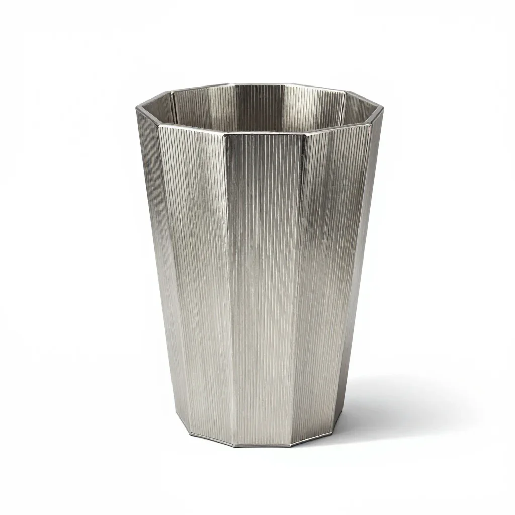 Ribbed umbrella stand isolated on a white background