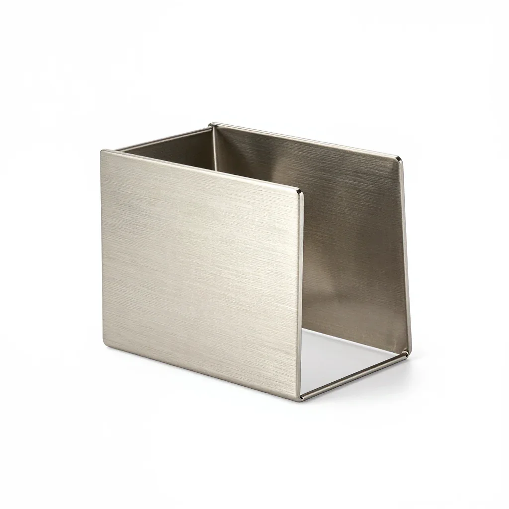 Stainless steel cable organiser isolated on a white background