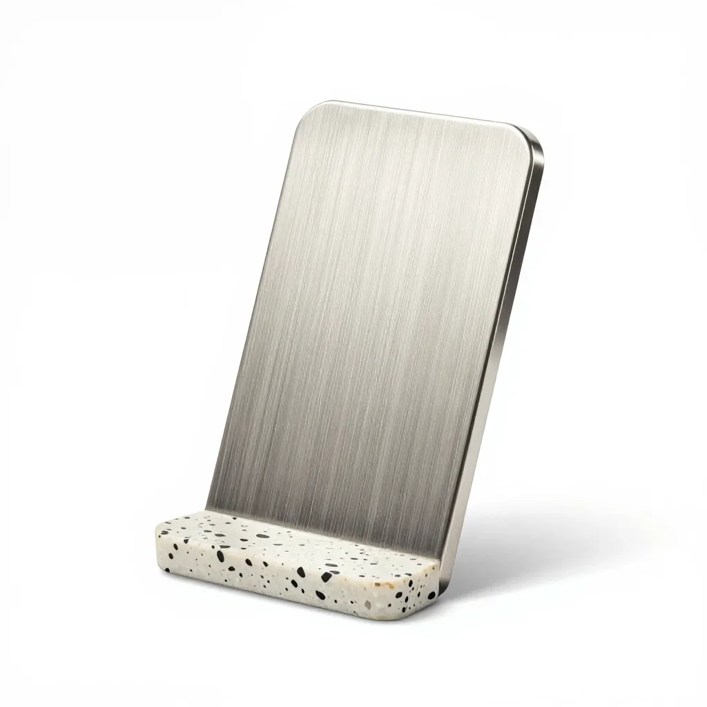 Terrazzo phone stand isolated on a white background