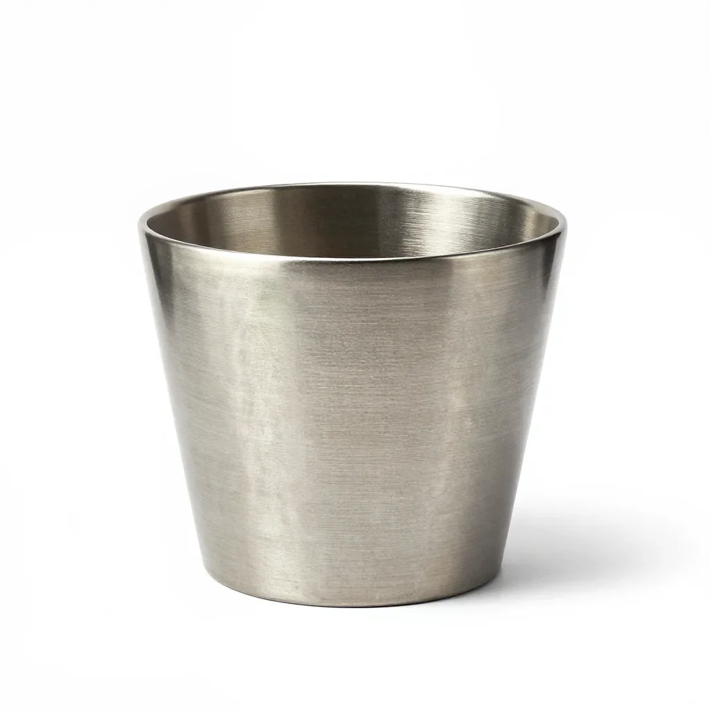 Terrazzo plant pot isolated on a white background