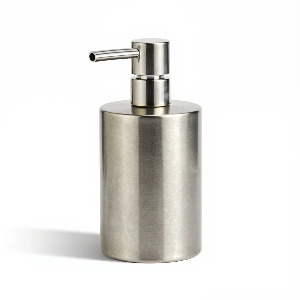 Terrazzo soap dispenser isolated on a white background