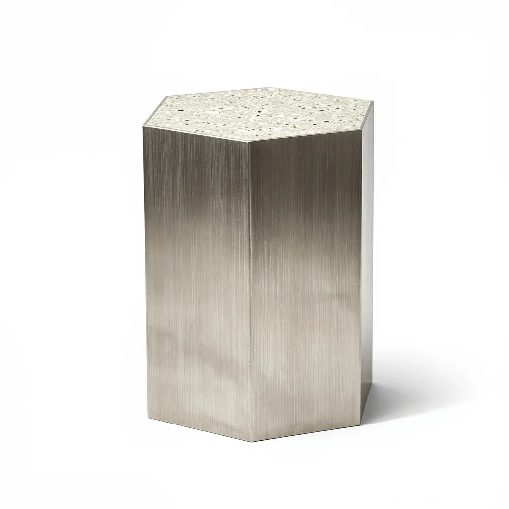 Terrazzo umbrella stand isolated on a white background