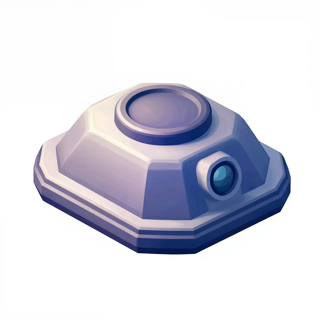 Sci-fi station roof segment isolated on a white background