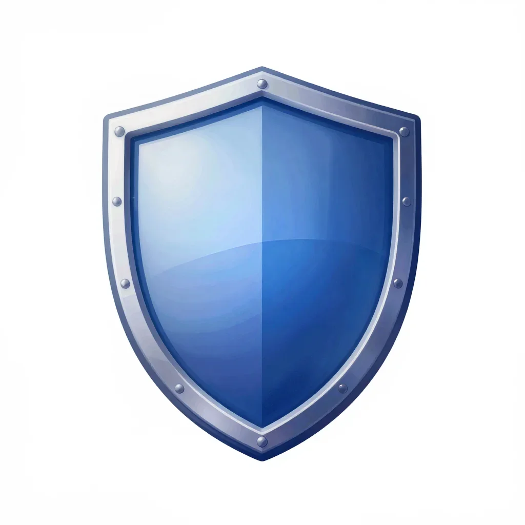 Cyberpunk shield isolated on a white background