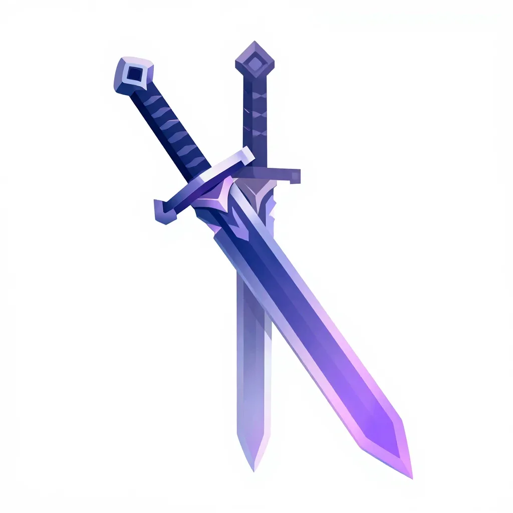 Cyberpunk sword isolated on a white background