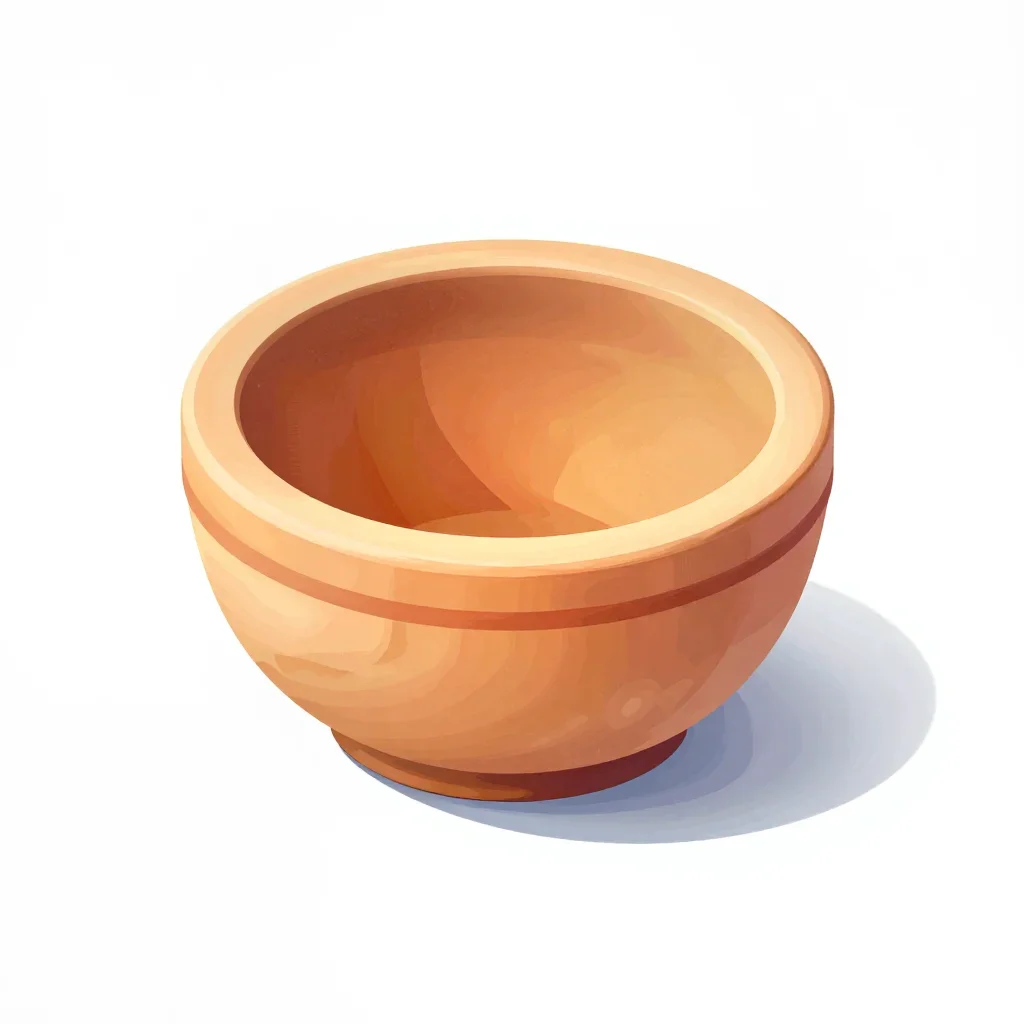 Desert cauldron isolated on a white background