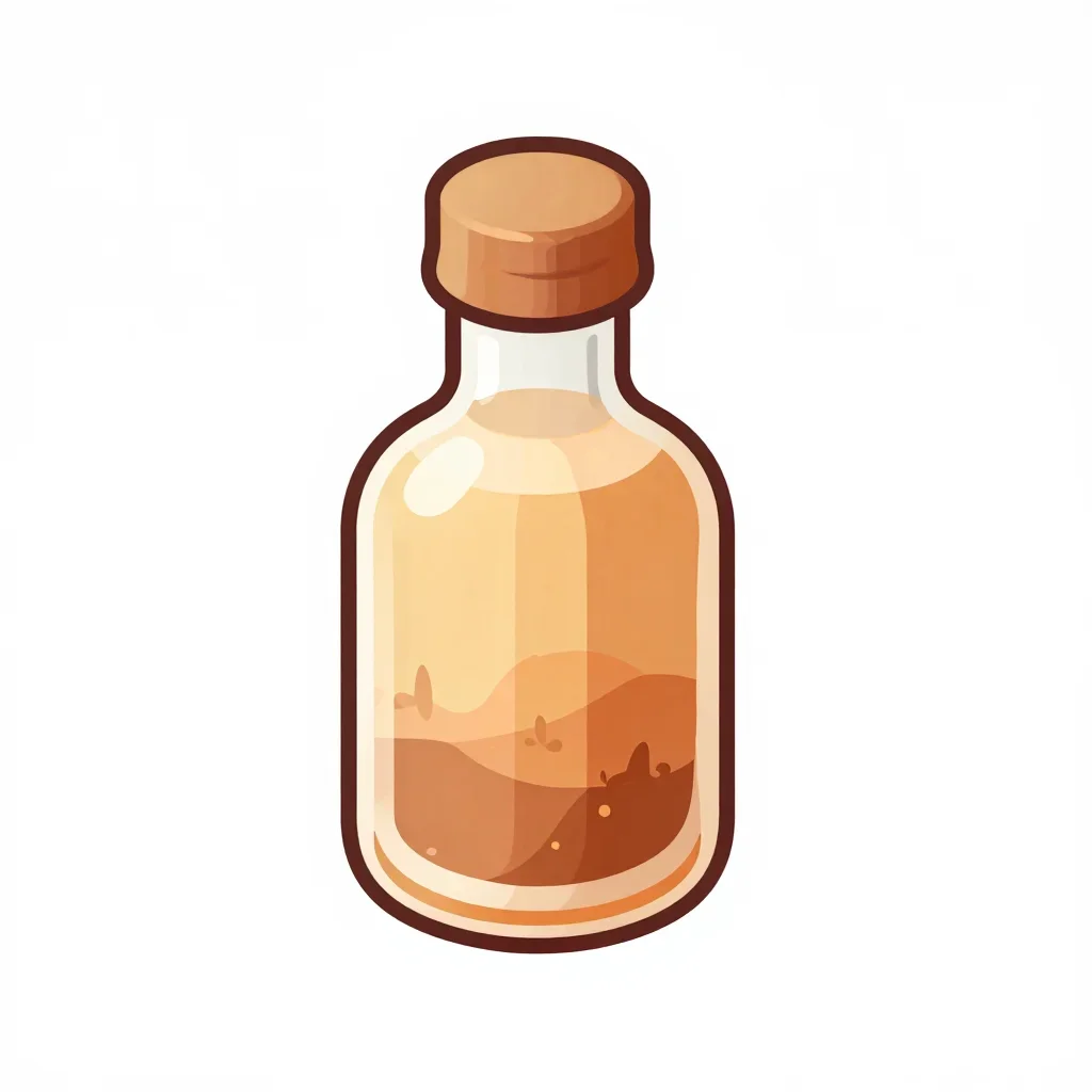 Desert health potion isolated on a white background