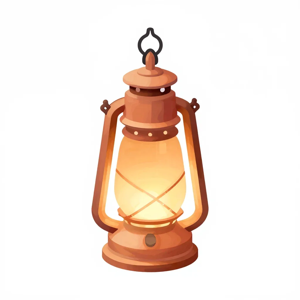 Desert lantern isolated on a white background