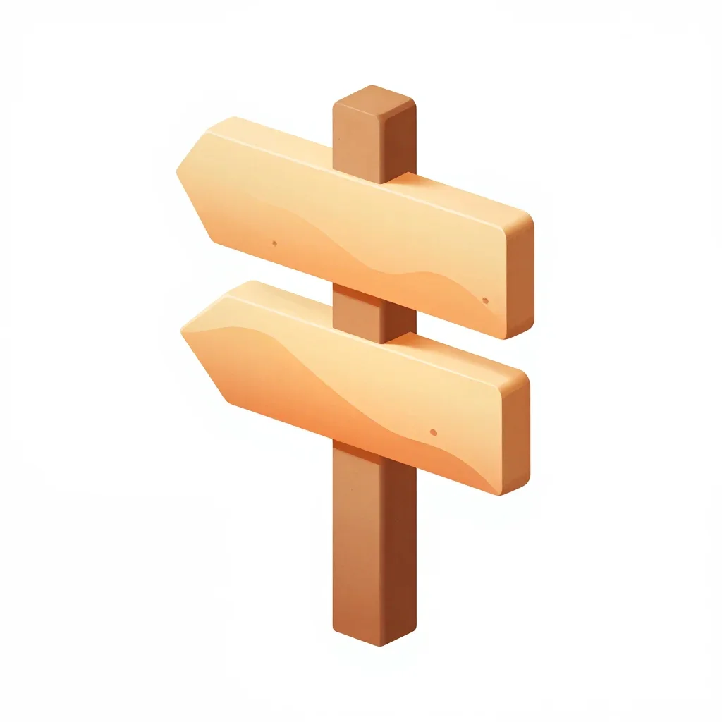 Desert signpost isolated on a white background