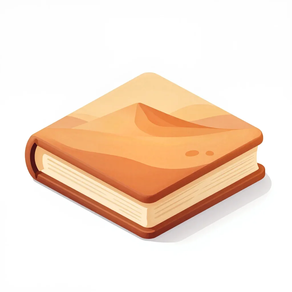 Desert spell book isolated on a white background