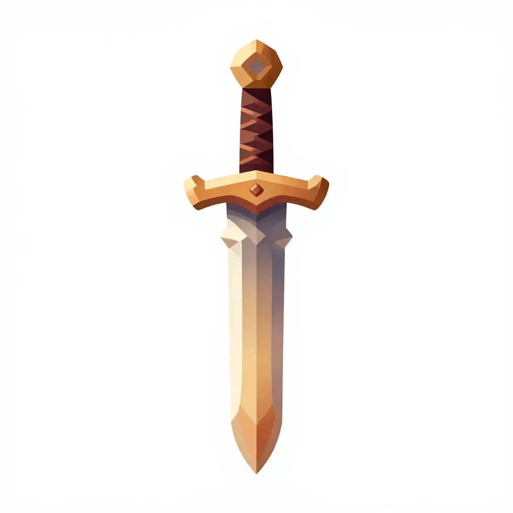 Desert sword isolated on a white background