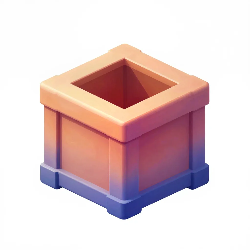 Fantasy crate isolated on a white background