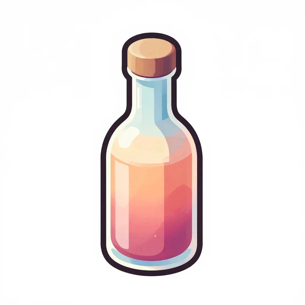 Fantasy health potion isolated on a white background
