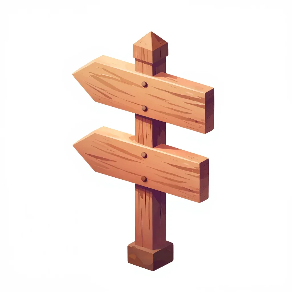 Fantasy signpost isolated on a white background