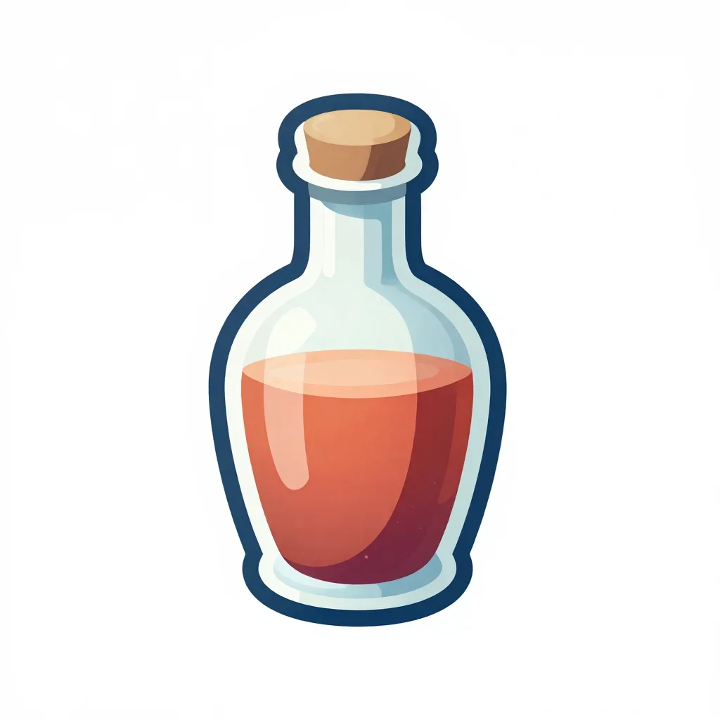 Medieval health potion isolated on a white background