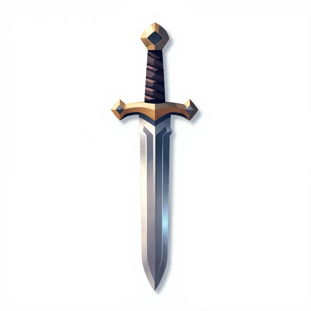 Medieval sword isolated on a white background