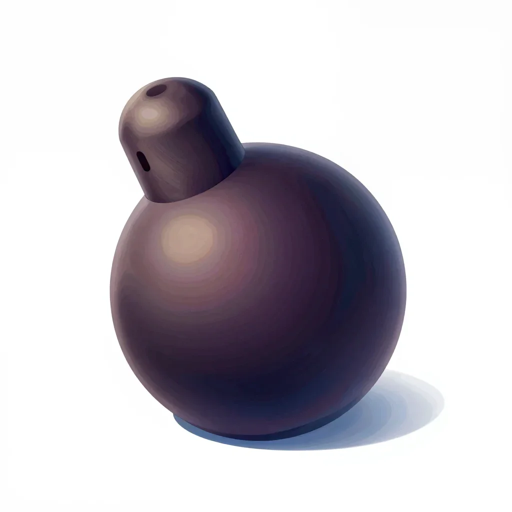 Pirate bomb isolated on a white background