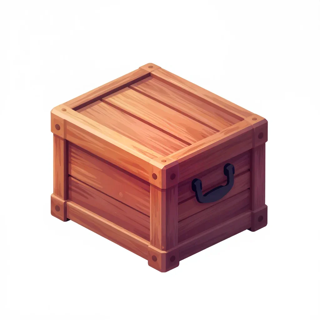 Pirate crate isolated on a white background