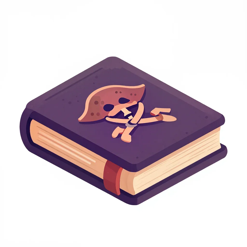 Pirate spell book isolated on a white background