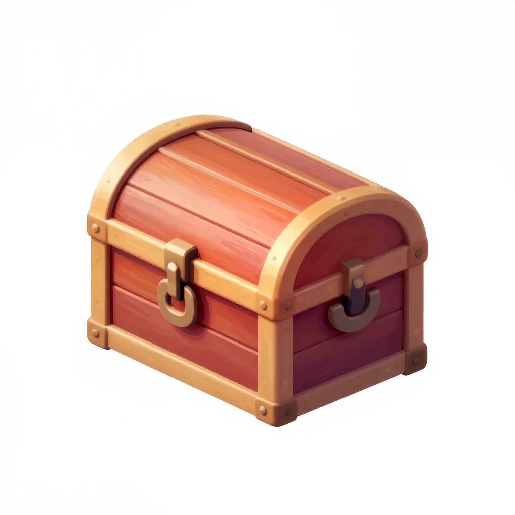 Pirate treasure chest isolated on a white background