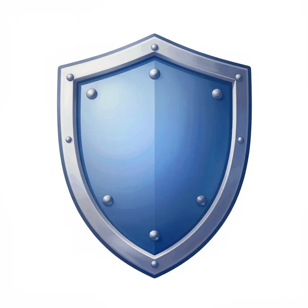 Post-apocalyptic shield isolated on a white background