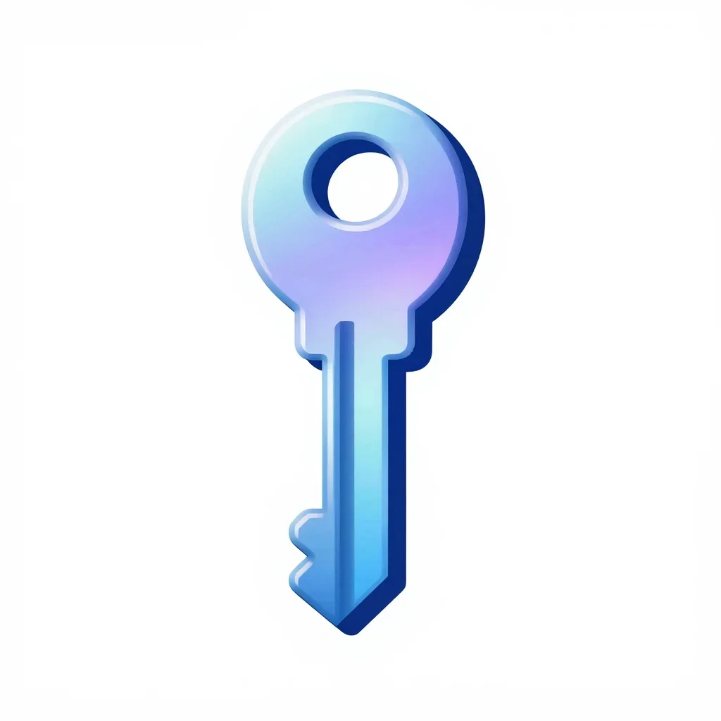 Sci-fi key isolated on a white background