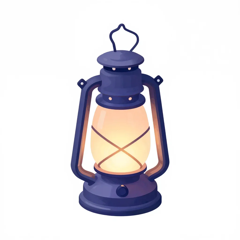 Sci-fi lantern isolated on a white background