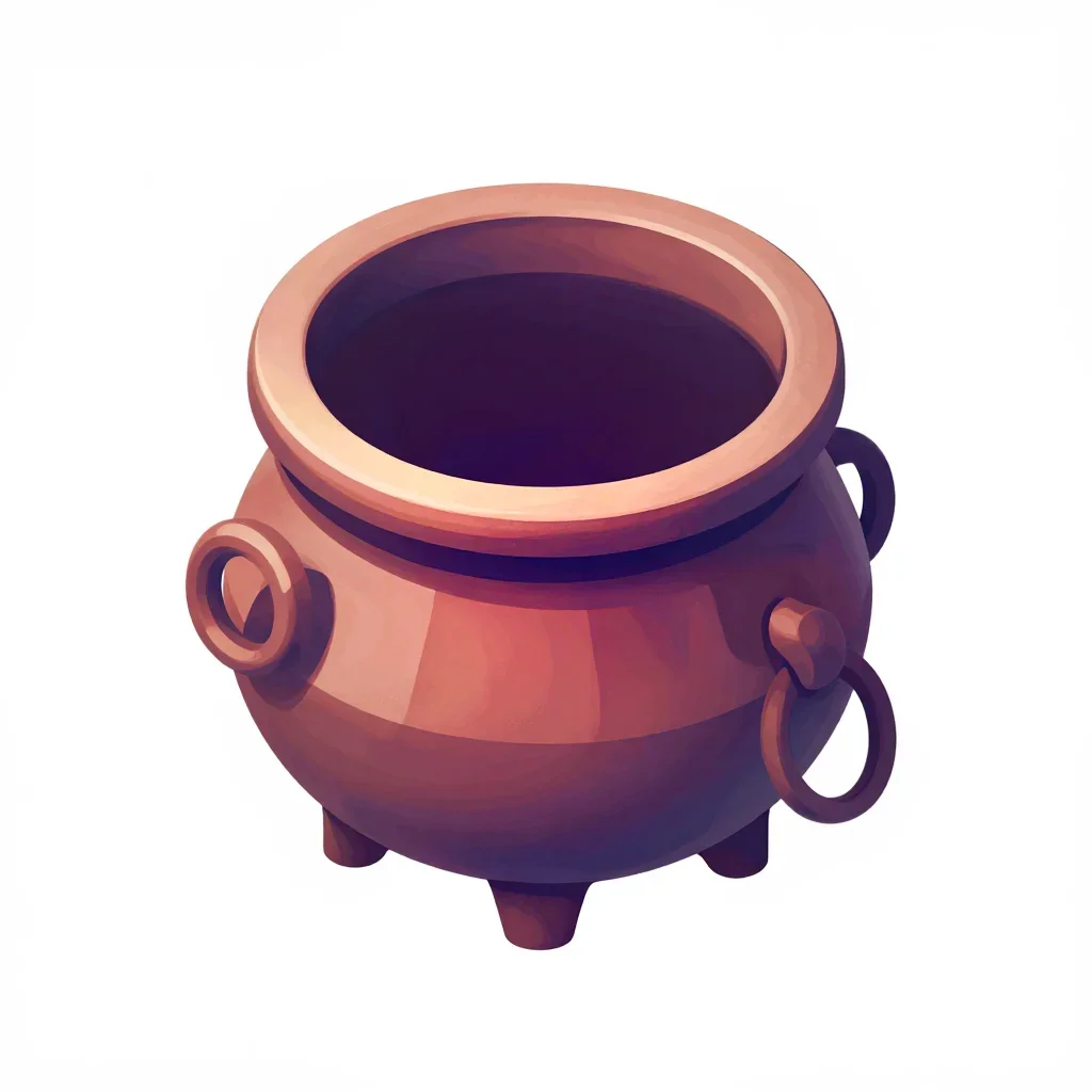 Steampunk cauldron isolated on a white background