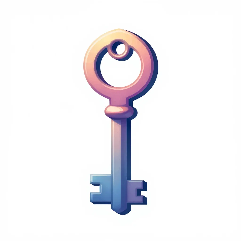 Steampunk key isolated on a white background