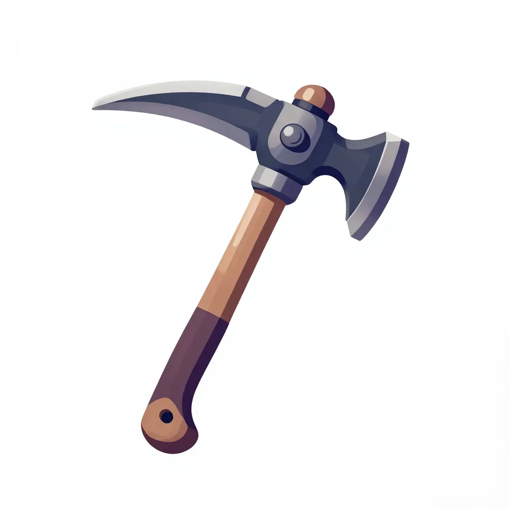 Steampunk pickaxe isolated on a white background