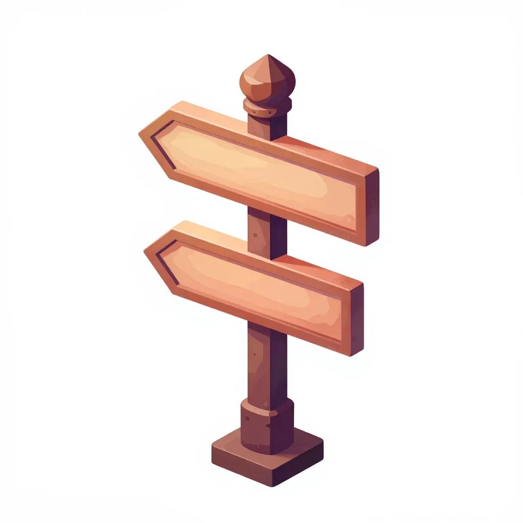 Steampunk signpost isolated on a white background
