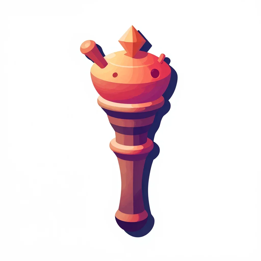 Steampunk torch isolated on a white background