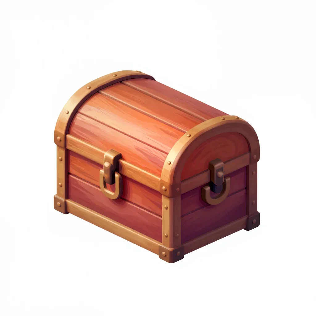 Steampunk treasure chest isolated on a white background