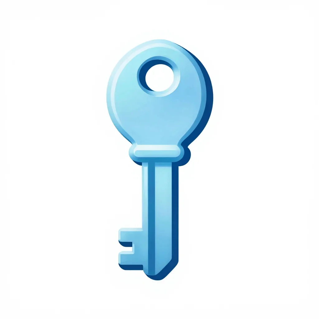 Arctic key isolated on a white background