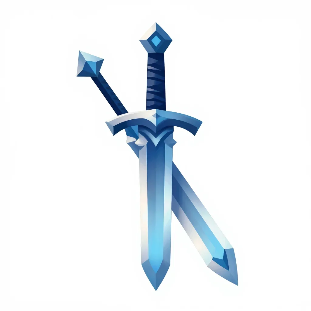 Arctic sword isolated on a white background